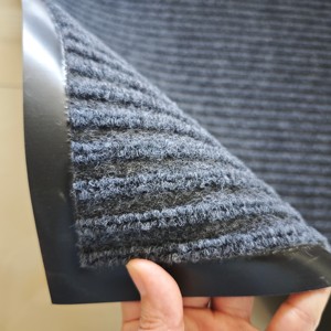 Hiện đại sang trọng Polyester rug với PVC ủng hộ sọc mô hình bện và lờ mờ Thảm cửa cho nhà lối vào và phòng khách - Product Image 2