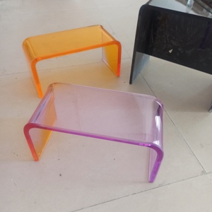 Rõ ràng Acrylic hiển thị risers Trắng Acrylic hiển thị giá U hình dạng món tráng miệng Rack hiển thị Acrylic mỹ phẩm đứng giá - Product Image 3