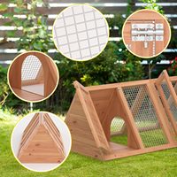 Poulailler en bois petit poulailler pour 2 poulets lapin clapier caille poulailler lapin Cages extérieur avec fil de ventilation