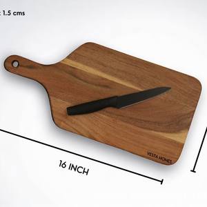 Planche à découper en bois Vesta Homes, rectangulaire, en bois massif, plateau de service pour fromage et pizza, couleur rétro LY1130 - Product Image 4
