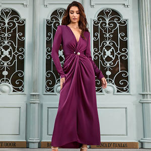 Женские Роскошные элегантные вечерние платья на весну с глубоким V-образным вырезом, плиссированные платья на выпускной - Product Image 2