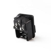 LZ-14-2F-RSAC10A 250V IEC 320 C14 Cordon D'alimentation Prise Réceptacle Avec MARCHE-ARRÊT Rouge Interrupteur À Bascule Pour ordinateur Amplificateur