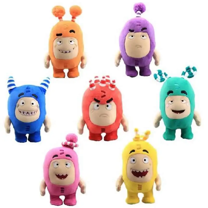 Mainan boneka Anime Oddbods 18cm kartun mewah harta karun tentara Monster mainan boneka lembut Fuse gelembung Zeke Jeff untuk hadiah anak-anak