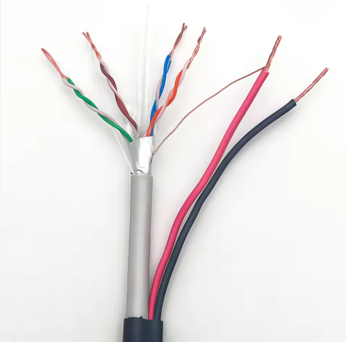 Outdoor Indoor Lan Cable High Speed Shielded CAT 6 Network Cable RJ45 Internet Cable CAT5E FTP With Power