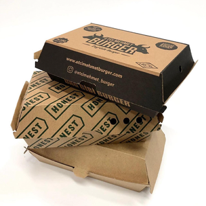 Hamburger Packaging Custom Take Away Paper Burger Box Hamburger Packaging Boxes