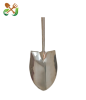 Bêche de jardin de haute qualité pour creuser, avec poignée ergonomique en acier inoxydable, manche tubulaire ERGO, pointe ronde, bêches métalliques pour le jardinage