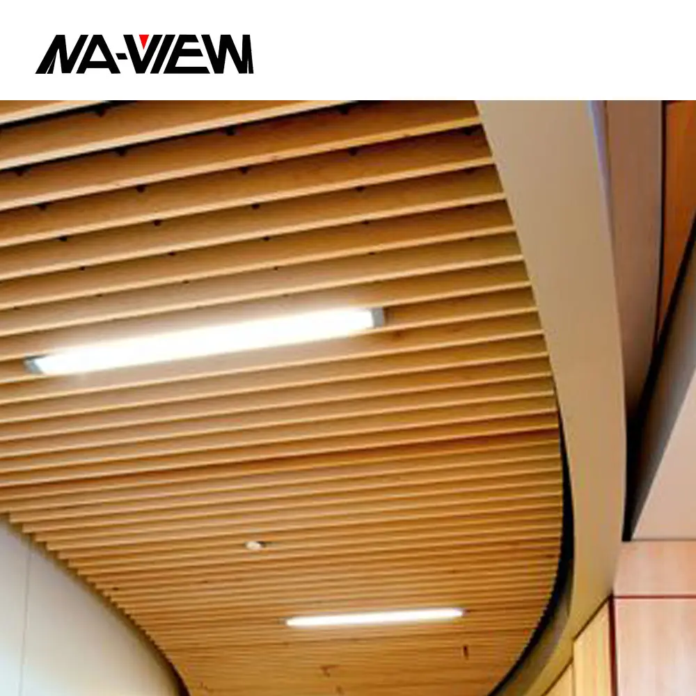 Faux plafond suspendu en aluminium à déflecteur en forme de U pour décoration intérieure