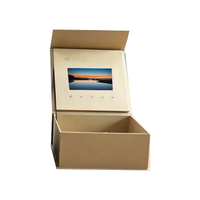 Écran LCD 7 pouces avec impression personnalisée Rectangle Business Fashion Video Box Noir-Pour les cadeaux promotionnels et d'anniversaire