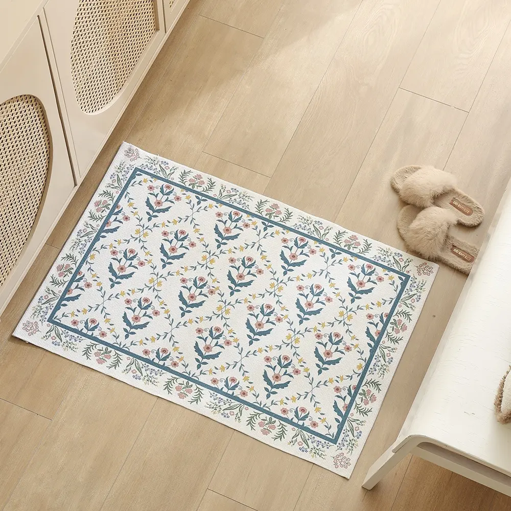 ECO-friendly bohemia flower pattern printed rugs high quality room mats bathroom floor carpet doormat home entrance area rug