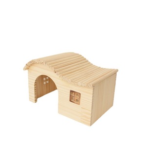 Casa de madera para mascotas, villa rectangular, sólida y duradera, pequeña, para hámsteres y gallinas rutin - Product Image 4