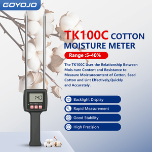 GOYOJO TK100C Portable Cotton <b>Moisture</b> Meter 280mm Probe <b>Moisture</b> <b>Tester</b> for Cotton Seed Bale <b>Moisture</b> Testing OEM - Product Image 1