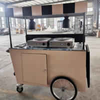 Prix de gros Station de fourniture de crêpes Mini kiosque à crêpes Chariot de nourriture pour crêpe