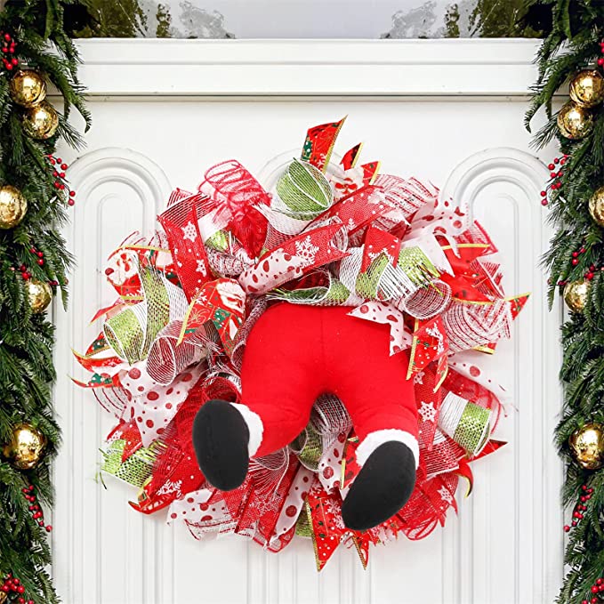 Ghirlanda del Ladro di Natale - Decorazione Creativa per Babbo Natale in Iuta