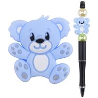 Vente chaude DIY Sucette Chaînes Accessoires Sans BPA Bébé Western Animal À Mâcher Focal Perles Silicone Charmes Pour Stylos