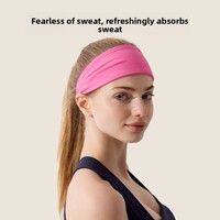 Diadema Deportiva Elástica de Nailon para Mujer, Absorbente de Sudor, para Correr, Fitness, Yoga, con Borde Ancho, para las Cuatro Estaciones
