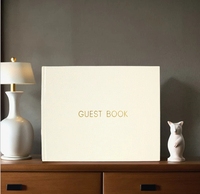 Livre d'or de mariage alternatif avec couverture en lin personnalisée, estampage à chaud, planificateur de signatures, journal, carnet pour mariage