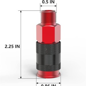 Aluminum Quick Coupling 1/4 Npt External <b>Thread</b> Pneumatic <b>Tool</b> Accessory For Retrofit Upgrade - Product Image 4