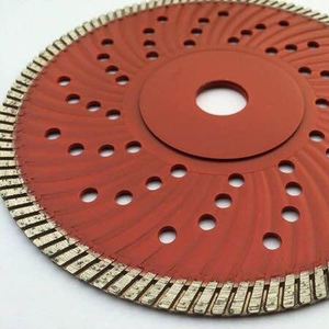 Prensa en caliente Discos turbo de 180mm Hoja de sierra Color azul <span class=keywords><strong>oscuro</strong></span> para granito de corte verdadero Grado industrial con CN;FUJ 2,8mm 7/8IN 10mm - Product Image 3