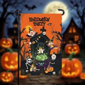Halloween-Themed 12x18in Waterproof Adjustable Polyester <b>Garden</b> Flag Custom Design Fiberglass <b>Pole</b> Double-Sided <b>for</b> Yard Decor - Product Image 3