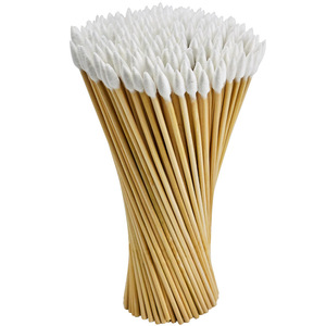 Hisopos de Bambú y Algodón Bonson de 6 Pulgadas, Punta Única, 500 Unidades, para Desmaquillar y Limpiar - Product Image 1