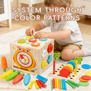 Cubo de Madera Multifuncional Montessori para Bebés, Juguete Sensorial de Pesca de Madera para Niños, Varios Colores Disponibles, Nueva Llegada - Product Image 3