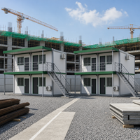 Camp d'hébergement temporaire pour travailleurs de chantier, construction préfabriquée en conteneur à structure en acier galvanisé, assemblage rapide