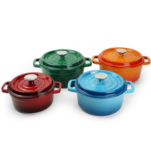 Promotion : <span class=keywords><strong>Cocotte</strong></span> Ronde <span class=keywords><strong>en</strong></span> <span class=keywords><strong>Fonte</strong></span> Émaillée Antiadhésive de 24 cm, Personnalisable et Colorée, Compatible Four et Induction - Product Image 1