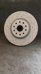 Rotor de freno de disco delantero ranurado perforado recubierto izquierdo o derecho 26300-FE070 para Subaru <span class=keywords><strong>Impreza</strong></span> <span class=keywords><strong>WRC</strong></span> WRX STI - Product Image 5