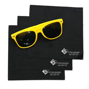 कस्टम मुद्रित चश्मा कैमरे के लिए कपड़ा माइक्रोफाइबर काले धूल के कपड़े - Product Image 3