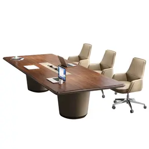 HYZ5 الحديثة خشبية طاولة مكتب المؤتمر اجتماع طاولة مع الكراسي اجتماع المؤتمر مخصصة 1 قطعة