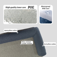 Canapé-lit confortable pour chien POE avec coussin rebondissant, housse amovible, base antidérapante pour chiens et chats de petite et moyenne taille