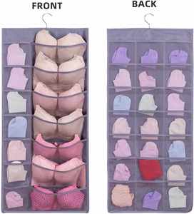 Double Sided Hanging Cloest Storage Hanger Organizer Bra Stockings Underwear-35 Pocket Wardrobe Organizers Clothing Storage - Product Image 3