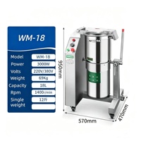Mixeur vertical, hachoir à sauce chili, batteur à boulettes de viande, hachoir à légumes et hummus 220V 380V pour restaurant
