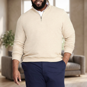 UrbanFlex Men's Quarter-Zip <b>Thermal</b> Knit Sweater Anti-Wrinkle Anti-Shrink Breathable Active Winter Outdoor Acrylic <b>Wool</b> Blend - Product Image 3