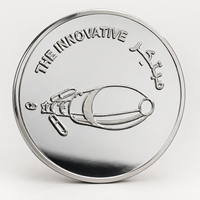 Pièces de monnaie commémoratives personnalisées de qualité supérieure en alliage de zinc plaqué or brillant avec logo 3D personnalisé pour les récompenses d'événements