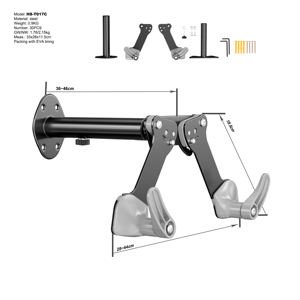 Support de vélo <span class=keywords><strong>vertical</strong></span> à montage <span class=keywords><strong>mural</strong></span> robuste Support de vélo Crochet de rangement - Product Image 4