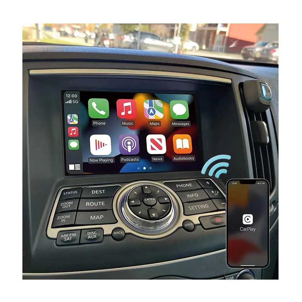 Bộ Chuyển Đổi Đa Phương Tiện Ô Tô Thiết Bị Tân Trang CarPlay Cho Infiniti G37S G35 G Series Q70 QX70 Mô-đun Điều Hướng Tự Động Android Không Dây