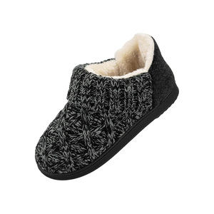 Scarpette traspiranti da <span class=keywords><strong>donna</strong></span> con cavo in maglia graziose scarpe Slip-on in Memory Foam in pile felpato per interni invernali - Product Image 3