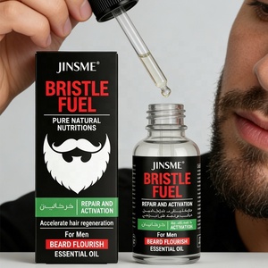 Aceite Esencial para Barba Masculina ODM - Jengibre, Aceite de Semilla de Pomelo, Vitamina E, Romero, Fijación Fuerte, Brillo, Suavizante y Acondicionador - Product Image 1