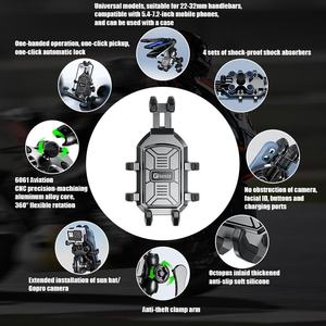 ที่ยึดโทรศัพท์<span class=keywords><strong>มือ</strong></span>ถือสำหรับมอเตอร์ไซค์แบบกันกระแทก กันลื่น กันขโมย หมุนได้ 360 องศา น้ำหนักเบา พร้อมช่องเสียบเพิ่มเติม Octal Claw - Product Image 2