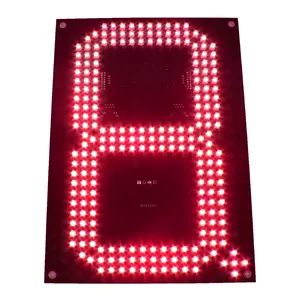 OEM toptan yüksek parlaklık LED yakıt haneli ekran 10 inç tek benzin istasyonu için LED 7 Segment ekran Panel