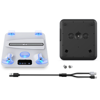 Chargeur de Console pour Console PS5 Base de refroidissement multifonction pour contrôleur PSVR2/PS5 Casque Casque Support de stockage Dock de charge