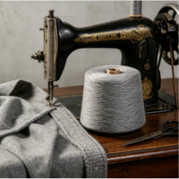 Multi Shades Grey 16 Count 100% Polyester Sewing Yarn High Tenacity Industrial Yarn with Raw Pattern
