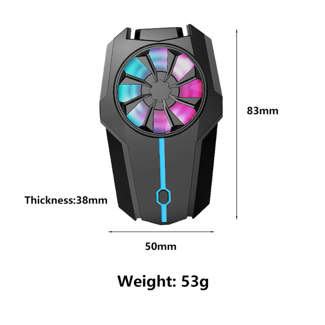 Portable Smartphone Cooler Mobile Cooling Fan Gaming Cooler Holder Mute Cooling Pad Controller