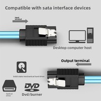 Lot de six câbles de données Minisas en cuivre SATA 7 broches vers SATA 7 broches, 1 mètre, modèle XY7702001, pour serveurs informatiques et disques durs