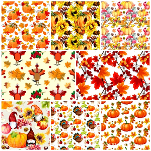 8 pièces de tissus assortis pour l'automne, motifs à carreaux d'érable, tissus pour quilting, tissus pour Thanksgiving, carrés de tissu pour <span class=keywords><strong>patchwork</strong></span>, pour bricolage, <span class=keywords><strong>couture</strong></span> à la main - Product Image 1