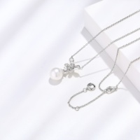 Collier pendentif en argent sterling 925 de luxe avec zircone et perle, bijoux fins haut de gamme pour elle