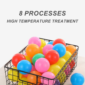 Vente en gros sans phtalates sans BPA balle océanique élastique en plastique anti-écrasement balles de pit pour enfants balles de jeu piscine logo personnalisé coloré - Product Image 4