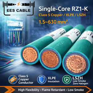 Cable de Alimentación Flexible de Cobre RZ1-K (AS) 0.6/1kV, Cable LSZH Libre de Halógenos, Baja Emisión de Humo - Product Image 2