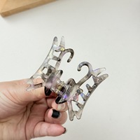 Épingle à cheveux de style français 6 cm, motif chat adorable et mignon, ornée de diamants étincelants, type griffe de chat